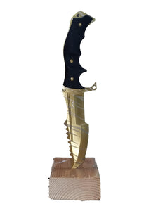 GOLD TIGER HUNTSMAN KNIFE - ELITE OP KNIVES