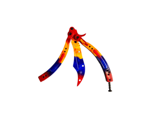 2.0 Butterfly Knife Trainer Marble Fade Full Color - ELITE OP KNIVES