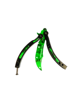 2.0 Butterfly Knife Trainer Emerald Green - ELITE OP KNIVES