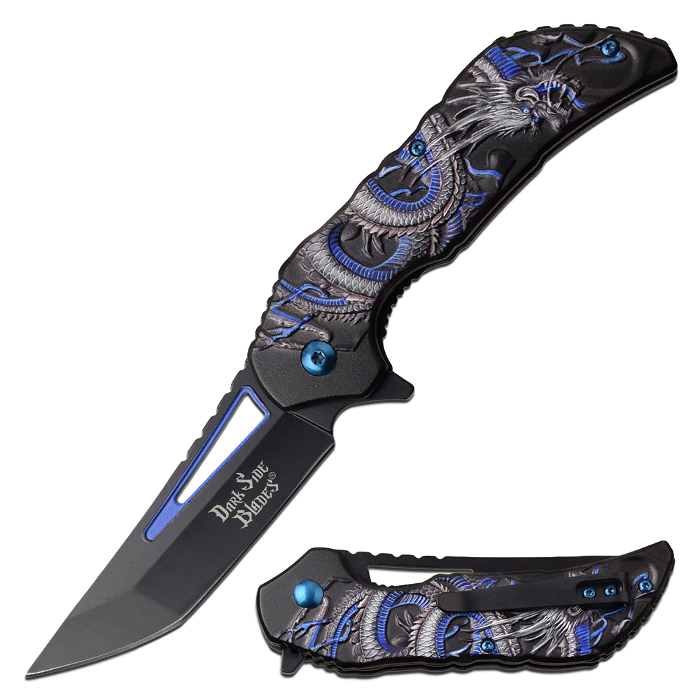 Dark Side Shenron Spring Assisted Dragon Knife - ELITE OP KNIVES