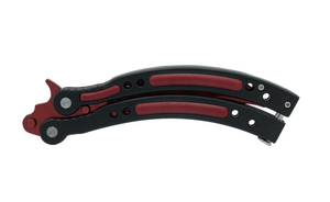 SLAUGHTER RED BUTTERFLY TRAINER - ELITE OP KNIVES