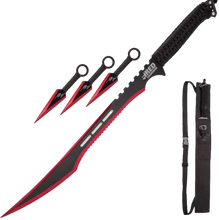 Guardian Ninja Sword and Kunai / Throwing Knife Set with Sheath - ELITE OP KNIVES