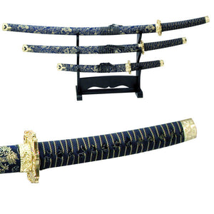Imperial Blue Samurai Sword Set - ELITE OP KNIVES