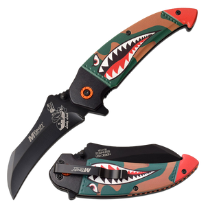 Bomber Lady Luck Spring Assisted Shark Knife - ELITE OP KNIVES