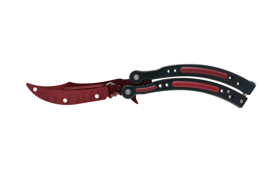 SLAUGHTER RED BUTTERFLY TRAINER - ELITE OP KNIVES