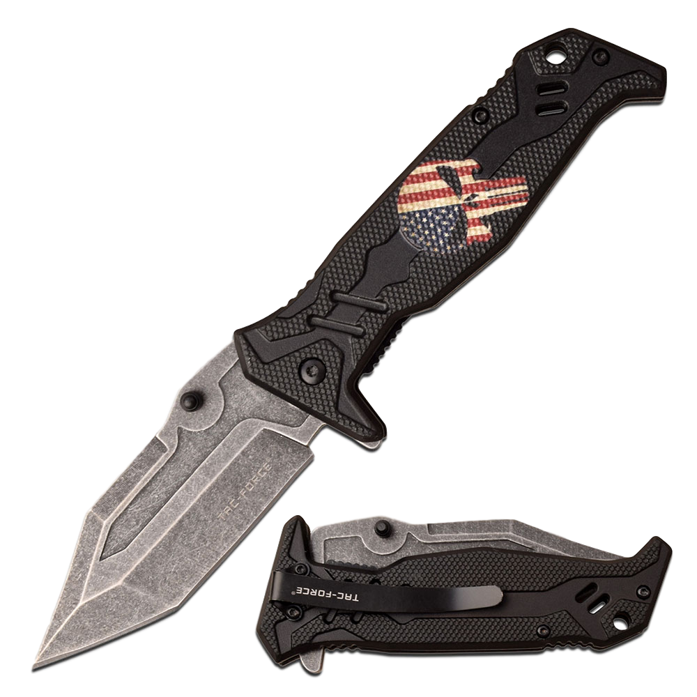 Tac Force Punisher Tactical Spring Assisted Pocket Knife - ELITE OP KNIVES