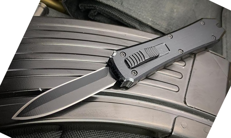 Micro Black OTF Knife - ELITE OP KNIVES